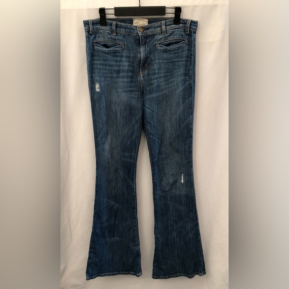 Current Elliott Charlie Pant Champion 1970s Flare Trouser Relaxed Jeans 30